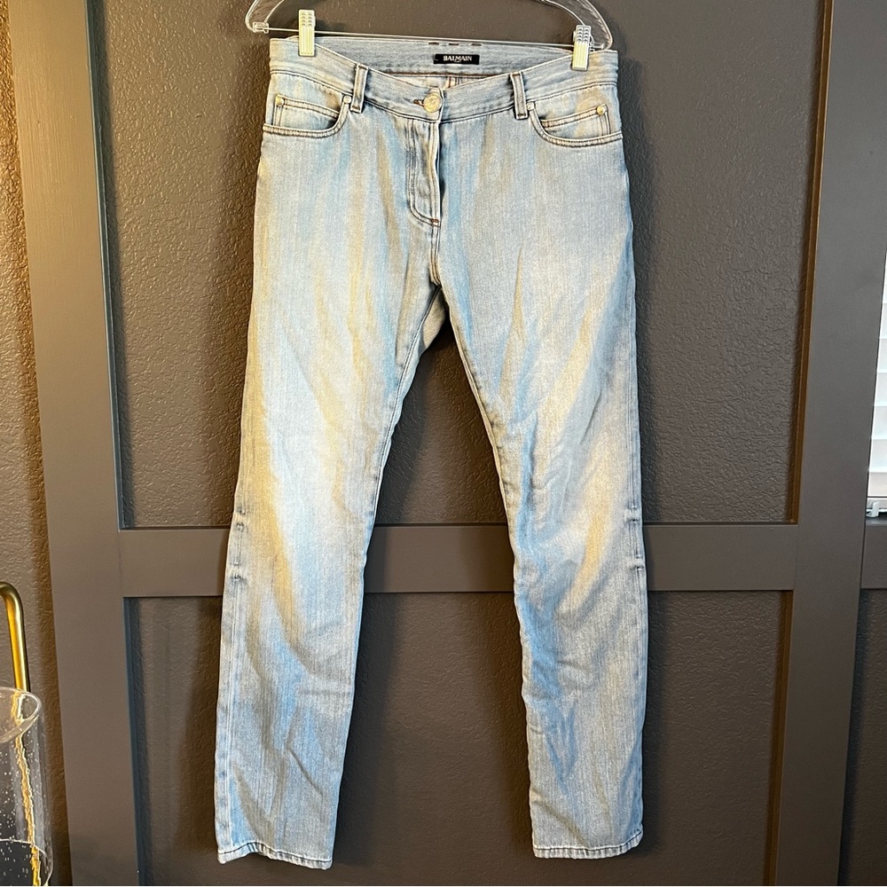 Balmain straight leg jeans size 38 euro 8